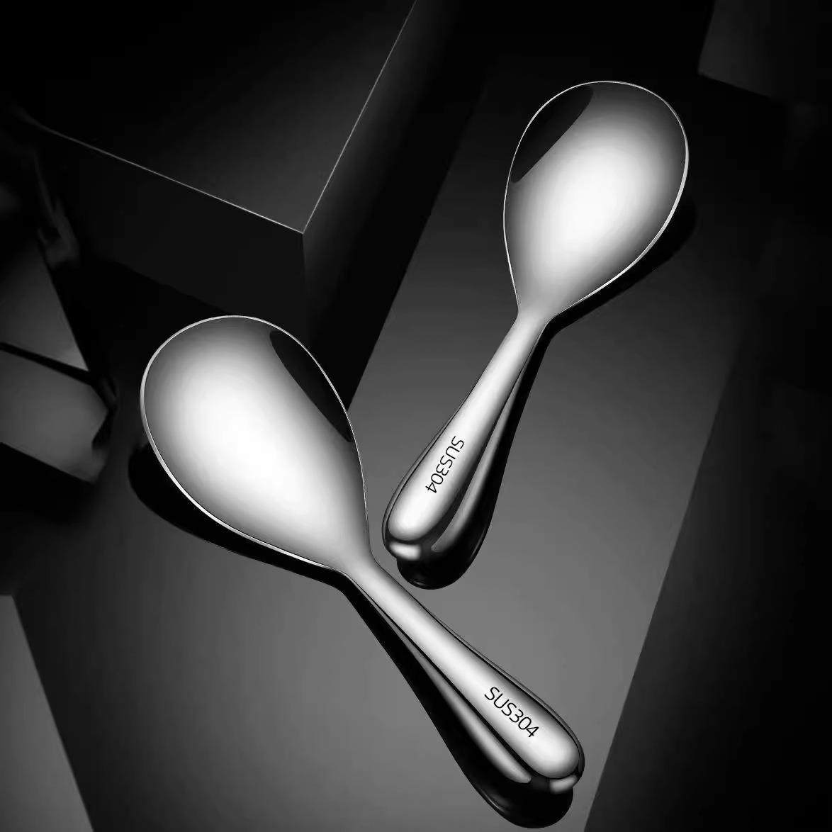 厂家直销304不锈钢饭勺特厚饭食品级盛饭粘饭勺子铲米饭家用打饭,餐饮具,调羹/饭勺,淘宝优惠券,粉丝福利购,淘宝优惠卷