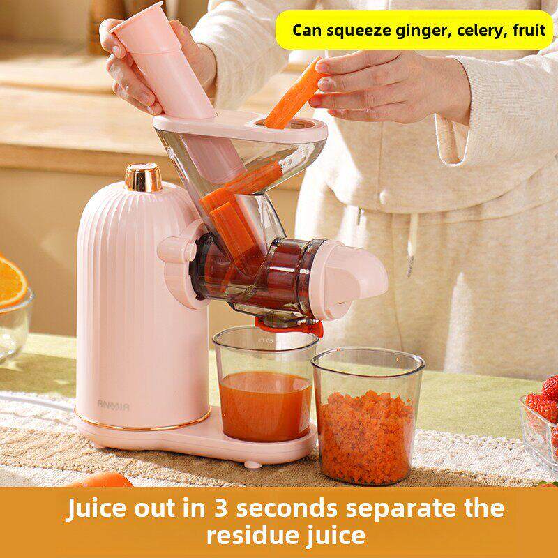 小型便携式榨汁机家用渣汁分离全自动果蔬生姜芹菜卧式慢磨原汁机