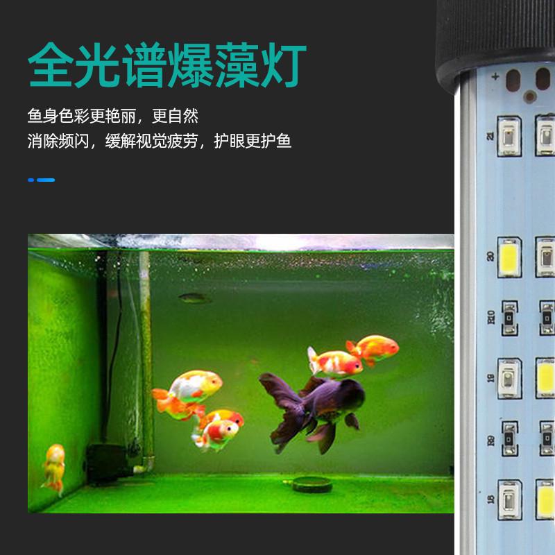 兰寿金鱼专用鱼缸灯led灯防水超亮全光谱暴爆藻灯出苔潜水水草灯