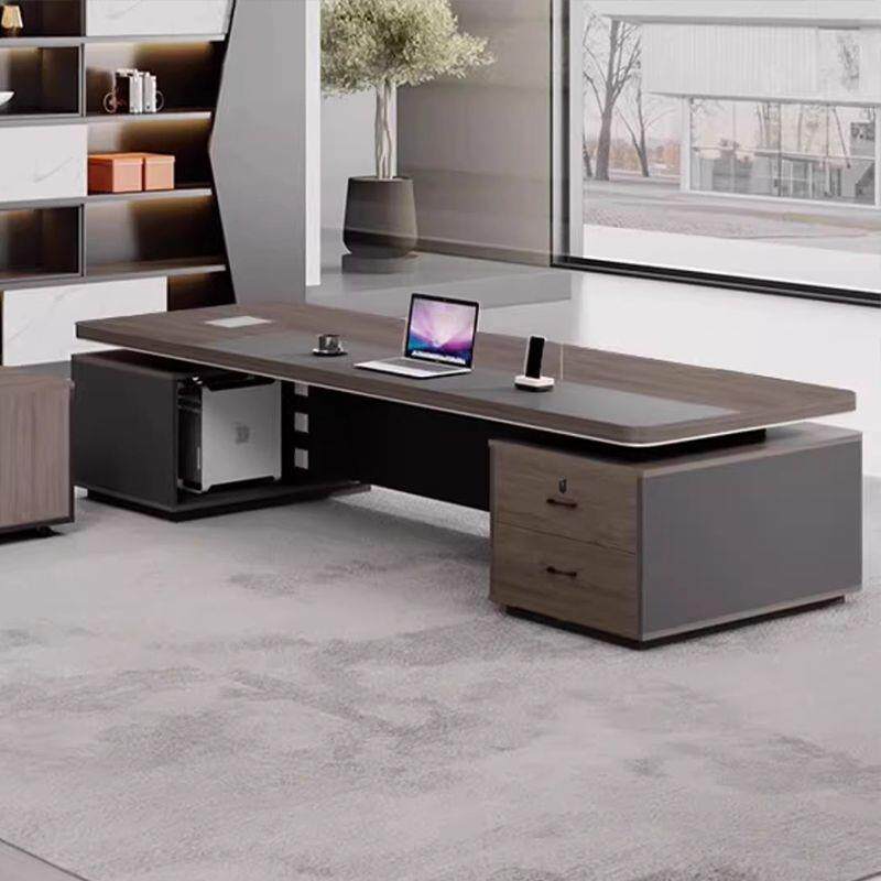 轻奢老板桌办公桌椅组合新中式总裁经理电脑桌主管现代简约大班台