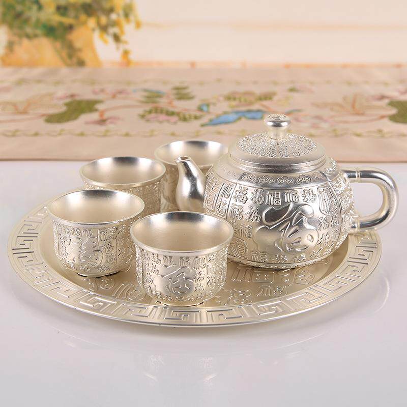 西施百福茶具套装鎏银茶具泡茶壶茶杯茶盘套装工厂直销