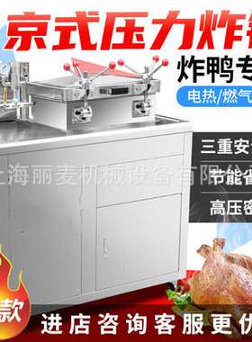 京式压鸭力炉炸商用茶油鸭DZL-30油炸煤气全自炉动控温高压大容量