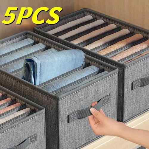 Closets Clothes Organizer Pants Jeans Storage Box Cabinet Or