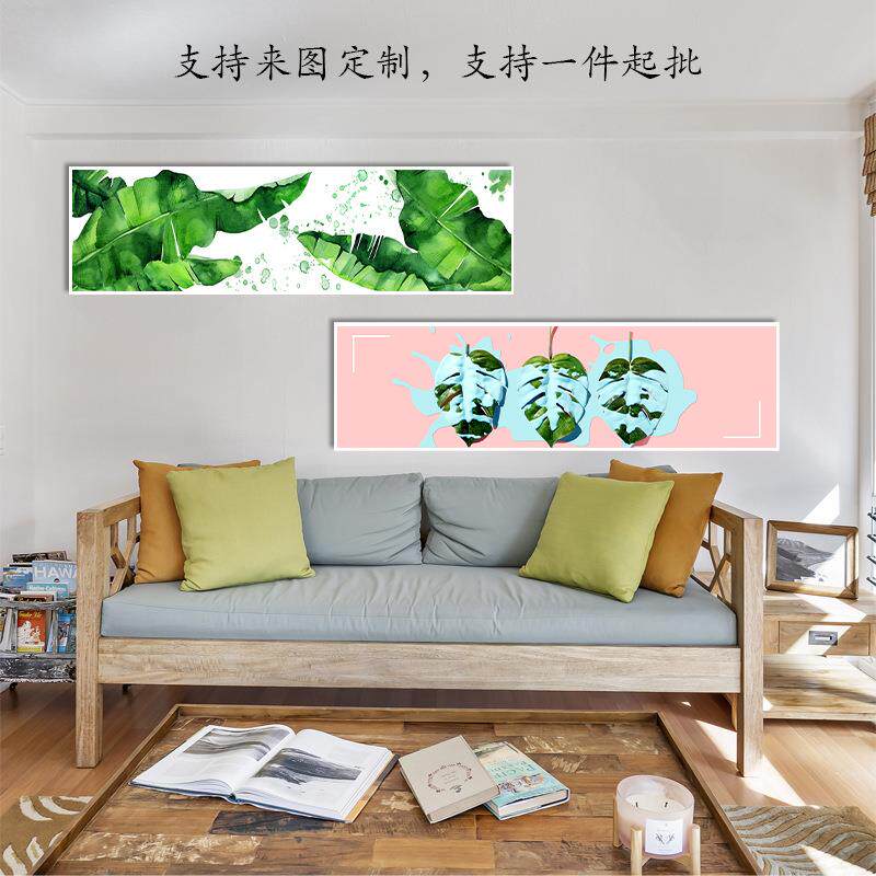 现代简约客厅装饰画卧室床头喷绘挂墙壁画带框油画帆布画厂家
