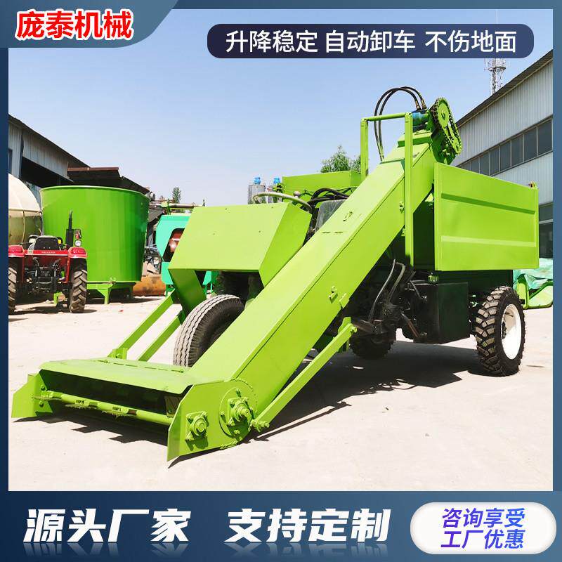 养殖场清粪车机械化清理牛粪设备可定不锈钢车厢三轮清粪机