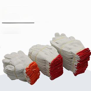劳保手套穿线手套作业加粗尼龙手套白棉纱手套耐磨劳线手套施工现