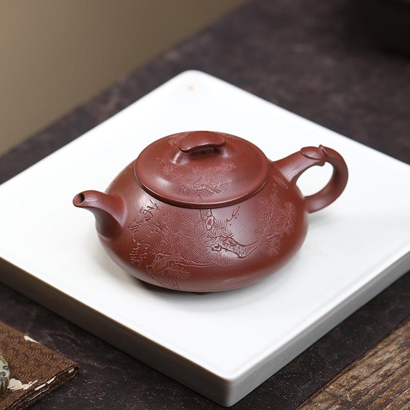 宜兴紫砂壶 手工制作非机车壶中式茶具泡茶壶厂家三足简瓢壶