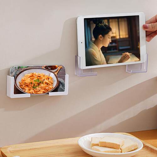Wall-mounted phone holder, no drilling required, suitable fo