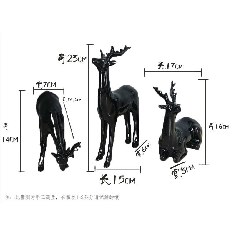树脂工艺摆品套三小鹿摆件样NB632个性儿童房板摆件软间装饰品件