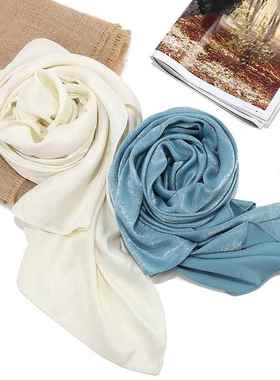 Muslim headscarf Women fashion imitation silk scarf kerchief