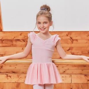 正品 女童网纱蕾舞级裙幼练功芭服考服13 儿儿童纯棉软纱舞蹈服夏季