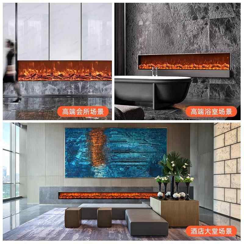 电子壁炉子仿真火木炭装饰柜客火嵌焰电子壁电炉取厅暖器家用入式