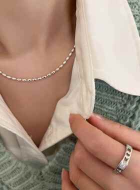 项链高级感轻奢小众小米粒串珠项链女士时尚简约小众设计感ins冷