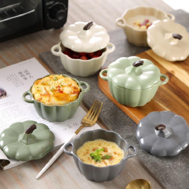 南瓜盅家用汤碗舒芙蕾蒸蛋陶瓷碗甜品沙拉蛋糕碗餐具