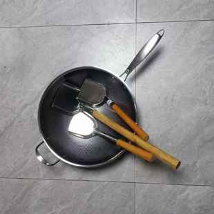 锈七字土锅铲烫木钢柄锅铲炒菜铲子不厨师锅铲大中小 8faf8a60老式