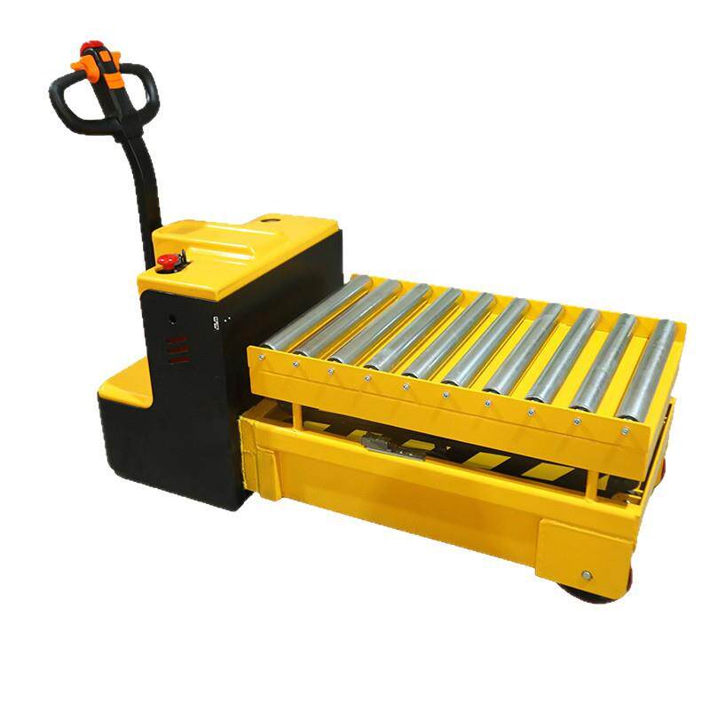 带滚筒电动液压升降平台车仓库搬运升高移动平台车液压登高车