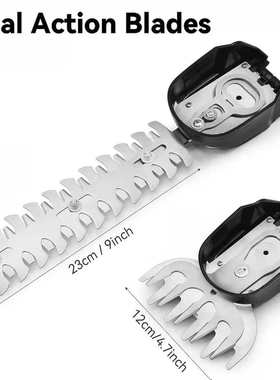 2合1绿篱机20000RPM蓝色手持式家用灌木除草修剪割草机花园工具