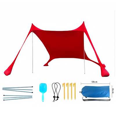 户外便携式莱卡遮阳天幕定制弹力沙滩帐篷定做草坪四季可用