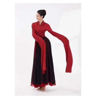 中国风演卜 舞古服风飘逸成人汉唐蹈古装 高档卦古典舞蹈服装 女水袖