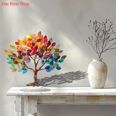 2D Flat Acrylic Tree of Life Desktop Decoration Small Decora