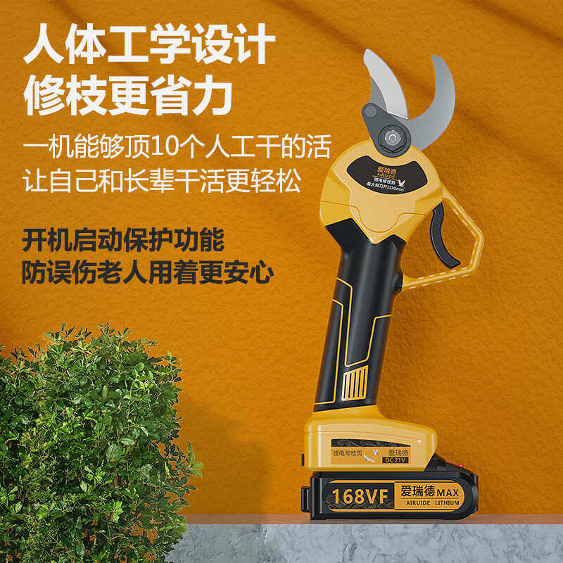 充电刀剪电刷修枝动工电动剪剪 无园艺剪树枝瑞德爱果树园林剪刀