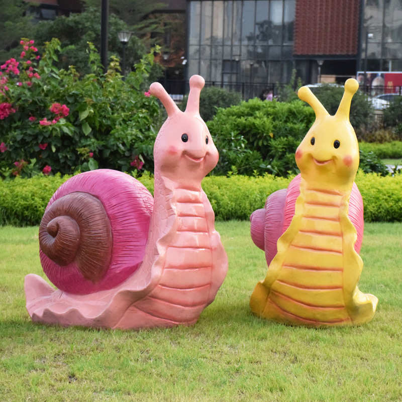 卡通蜗牛玻璃钢户外雕塑仿真动物模型公园草坪摆件花园庭院装饰品