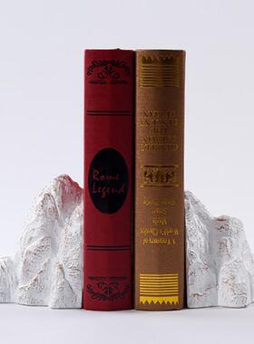 新式书摆档办假公室书房中书靠书柜饰品件样板间民宿创意山艺QUW