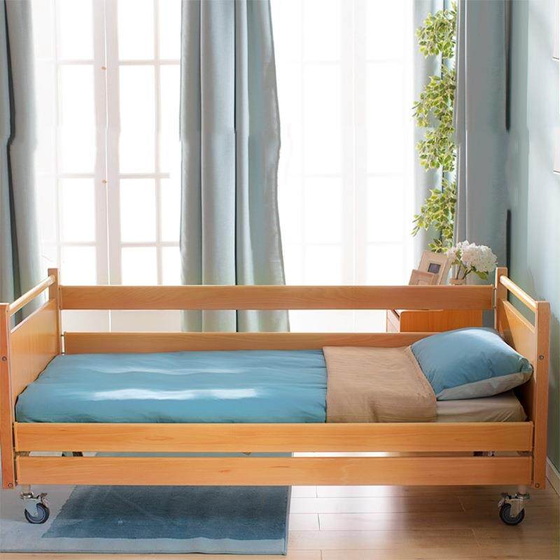 适老化电动两功能护理床多功能养老院床实木提拉升降护栏手动病床