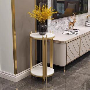 花架轻奢高级感阳台花架子客厅落地式移动置物架电视柜旁花盆托架