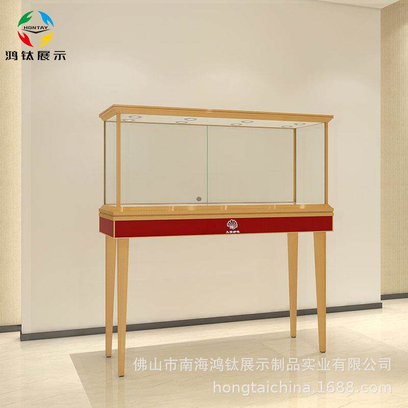 钛新386款铝橱窗首饰展示鸿柜厂家现货合金钢化玻璃台陈列柜珠宝