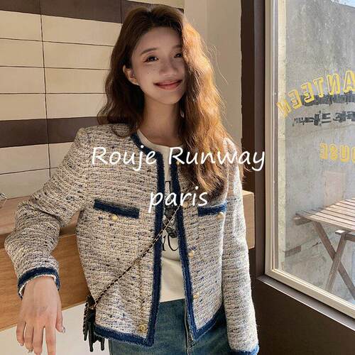 Rouje Runway小香风外套女春秋2026新款小个子粗花呢流行上衣爆款