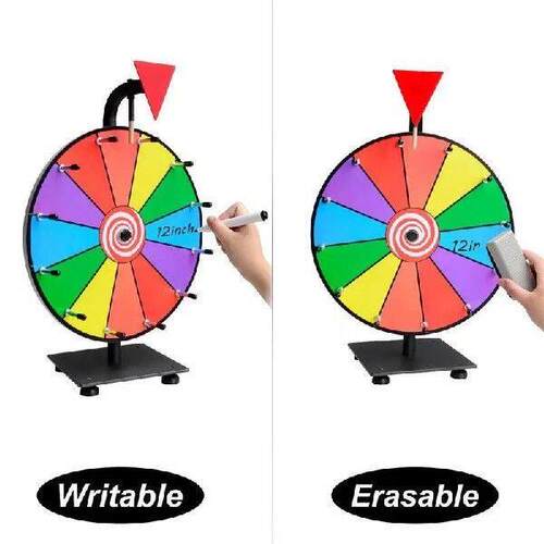 12 Inch Spin The Wheel With Dry Erase Marker And Eraser