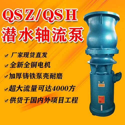 QSH/QSZ潜水轴流泵暴雨防汛大流量混流泵农田灌溉抗旱排水泵 自动