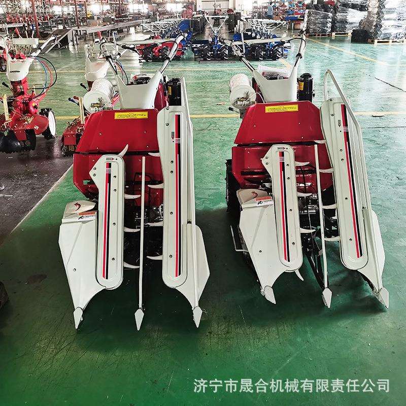 小麦水稻收割打捆一体机 186柴油电启动割倒打捆割捆机 汽油收割