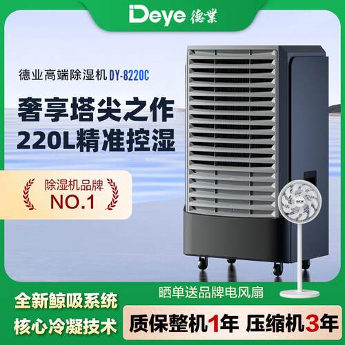别墅除湿机适用400㎡大功率商用车库智能抽湿器民用电DY-220C