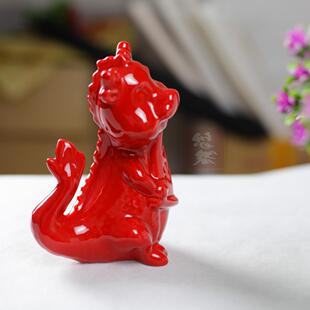 高档陶红鼠牛工虎兔龙蛇财马羊猴瓷鸡狗猪摆件风水家居艺品陈设