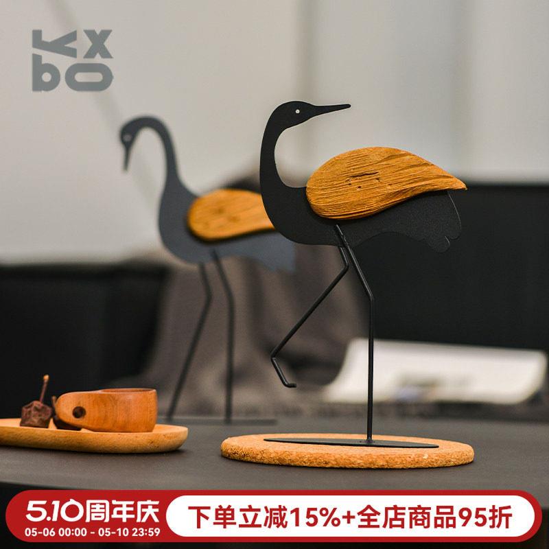 YBOX创意小众设计简约现代火烈鸟可爱动物摆件桌面客厅礼物装饰品