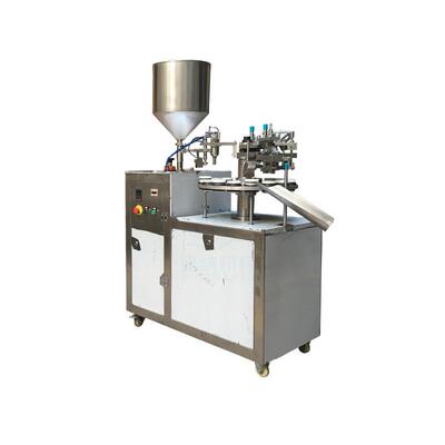 药用乳膏体半自动灌装折尾机金属软管折尾设备软膏灌装封尾机械厂