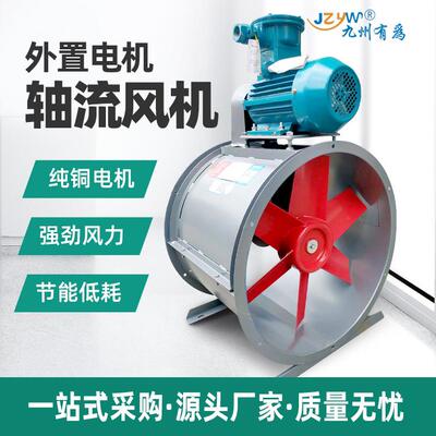 T30轴流风机380v电机外置式工业管道除尘防爆抽风机喷漆房排风扇