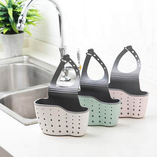 Kitchen Supplies Sink Drying Rack Basin Plastic Storage Hang