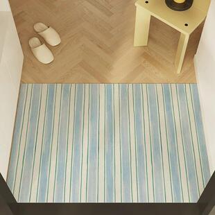 新款 厚 海盐条格皮革入户地垫PVC可擦洗脚垫耐脏大门口地垫可裁剪