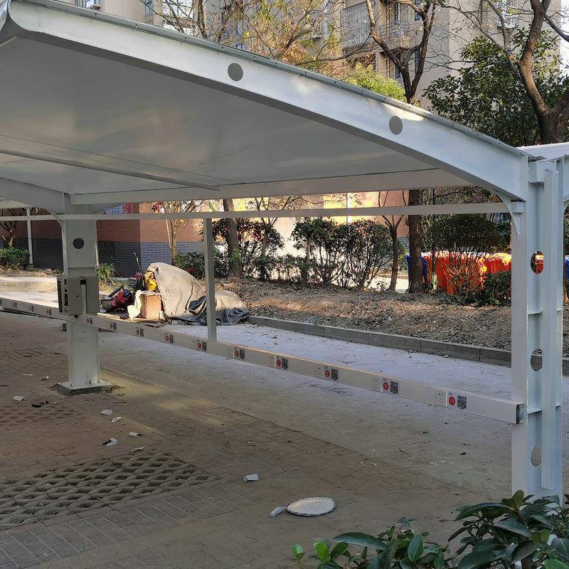 厂家膜结构车棚车位停车棚汽车雨蓬户外小轿车遮阳棚防水钢构