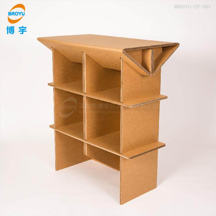 直销美观耐用三层桌子纸家具低碳环保瓦楞纸玩具凳子