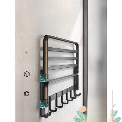 Bathroom shelf wall hanging toilet shower room storage rack