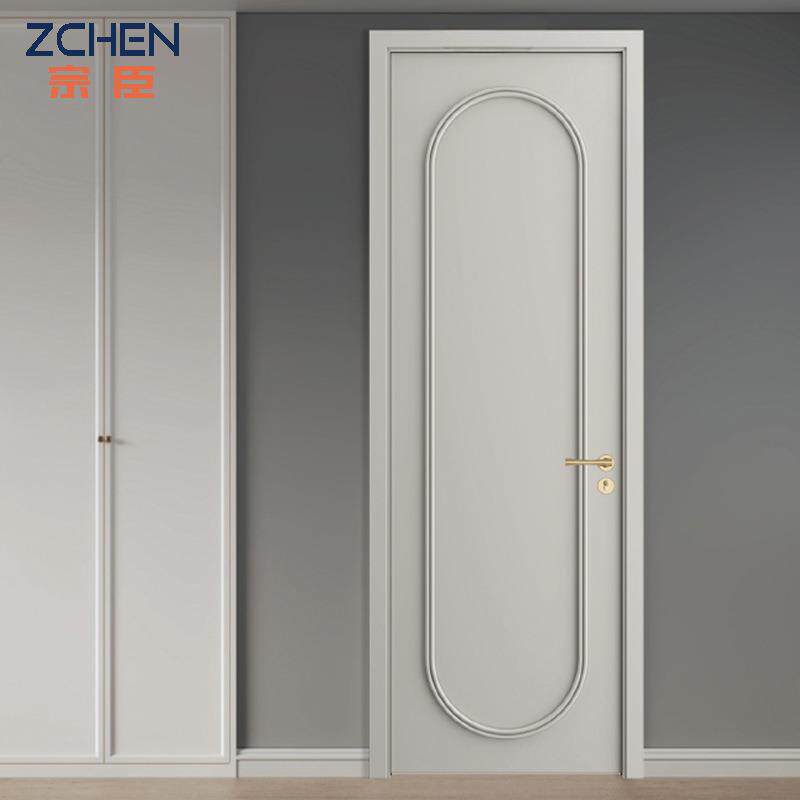 法式烤漆门室内门实木门卧室门单开门房间门实木复合雕花油漆木门