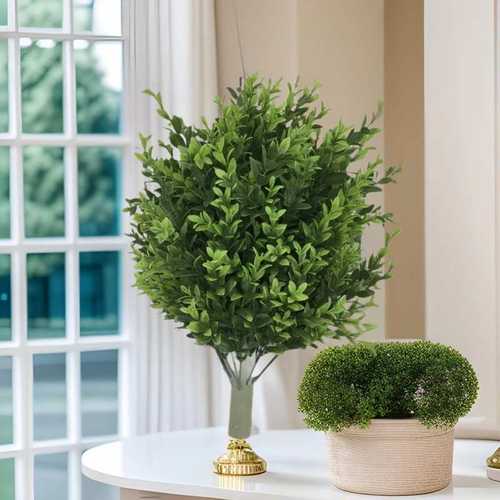 仿真黄杨叶植物厂家批发爆卖地插树圣诞节庆用品装饰家居装扮