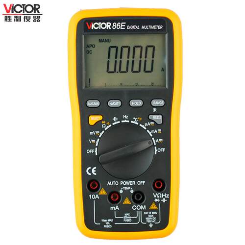 胜利VC86E 高精度胜利数字万用表 USB接口 电容220000UF频