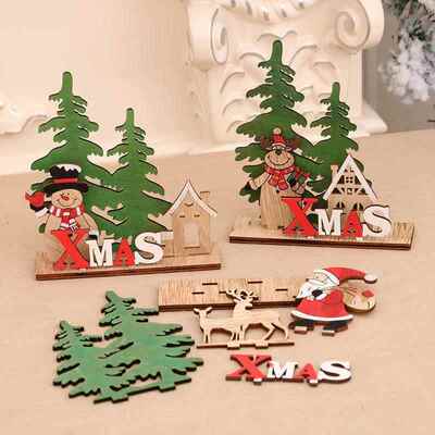 DIY Christmas wooden jigsaw puzzle gift for children