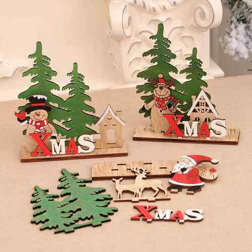 DIY Christmas wooden jigsaw puzzle gift for children