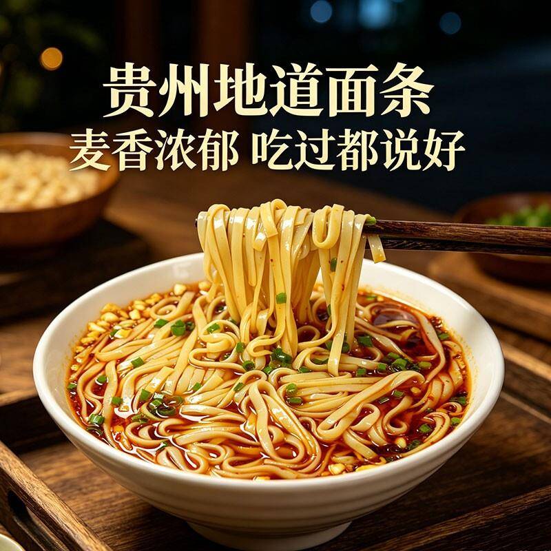 碱水面条面条贵州特产正宗碱水面土麦子挂面碱面宽面拌面食用阳春